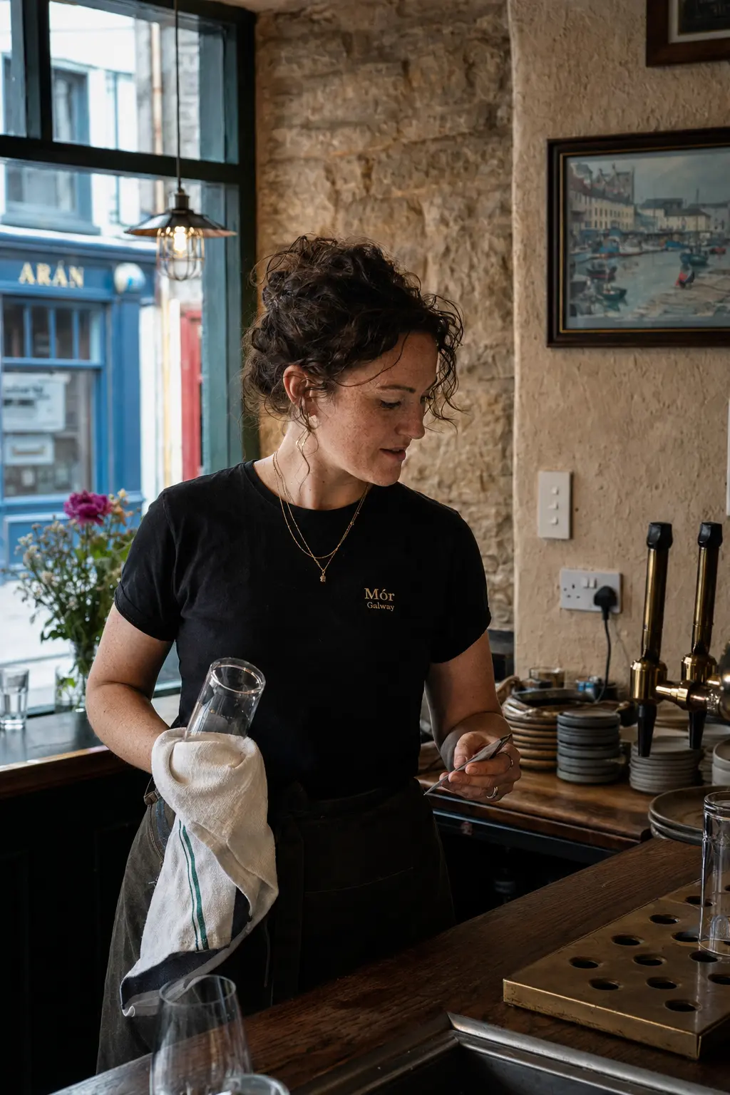 A Athenry business owner reviewing their website