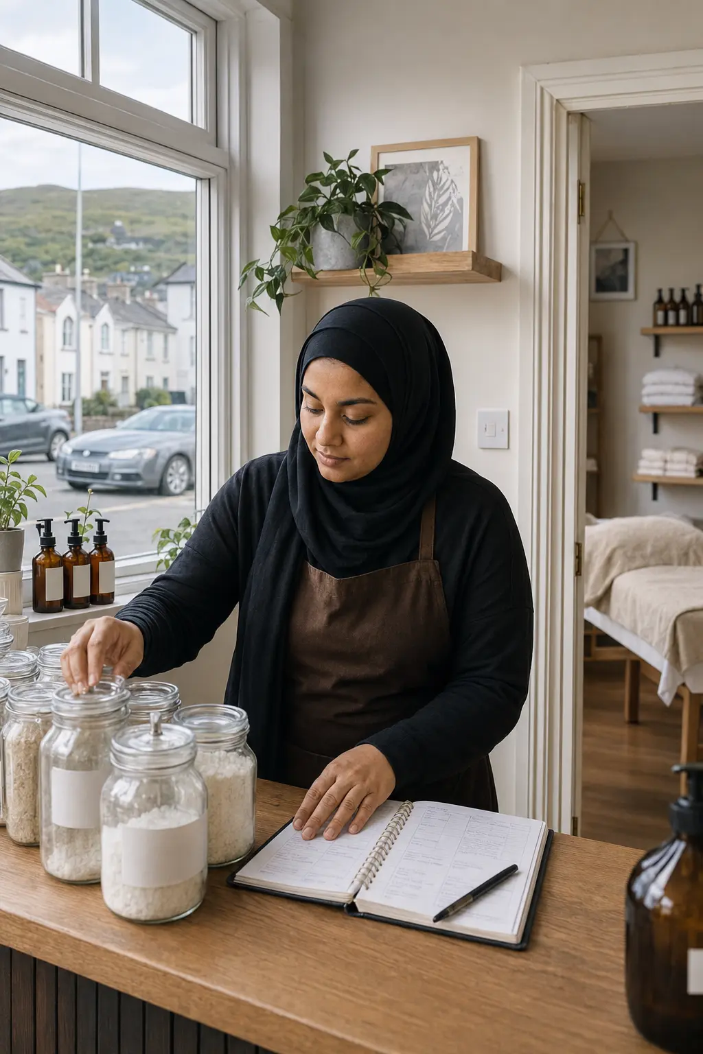 A Kilcoole business owner reviewing their website