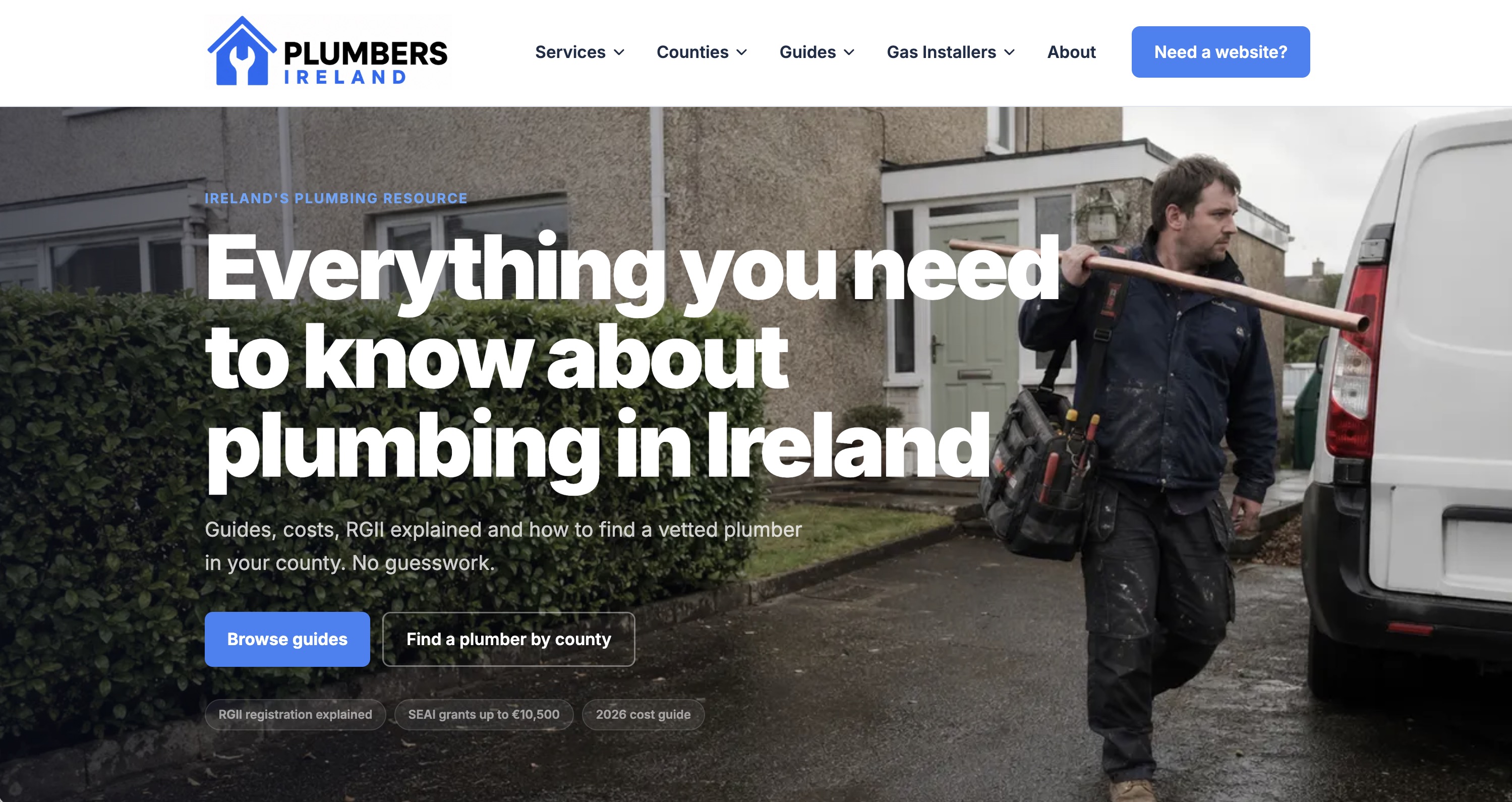 plumbersinireland.ie desktop