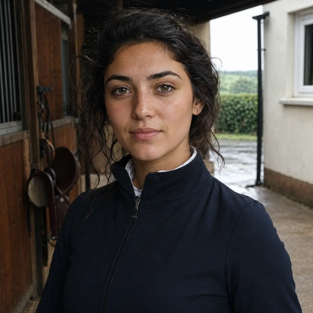 A riding instructor at their equestrian centre