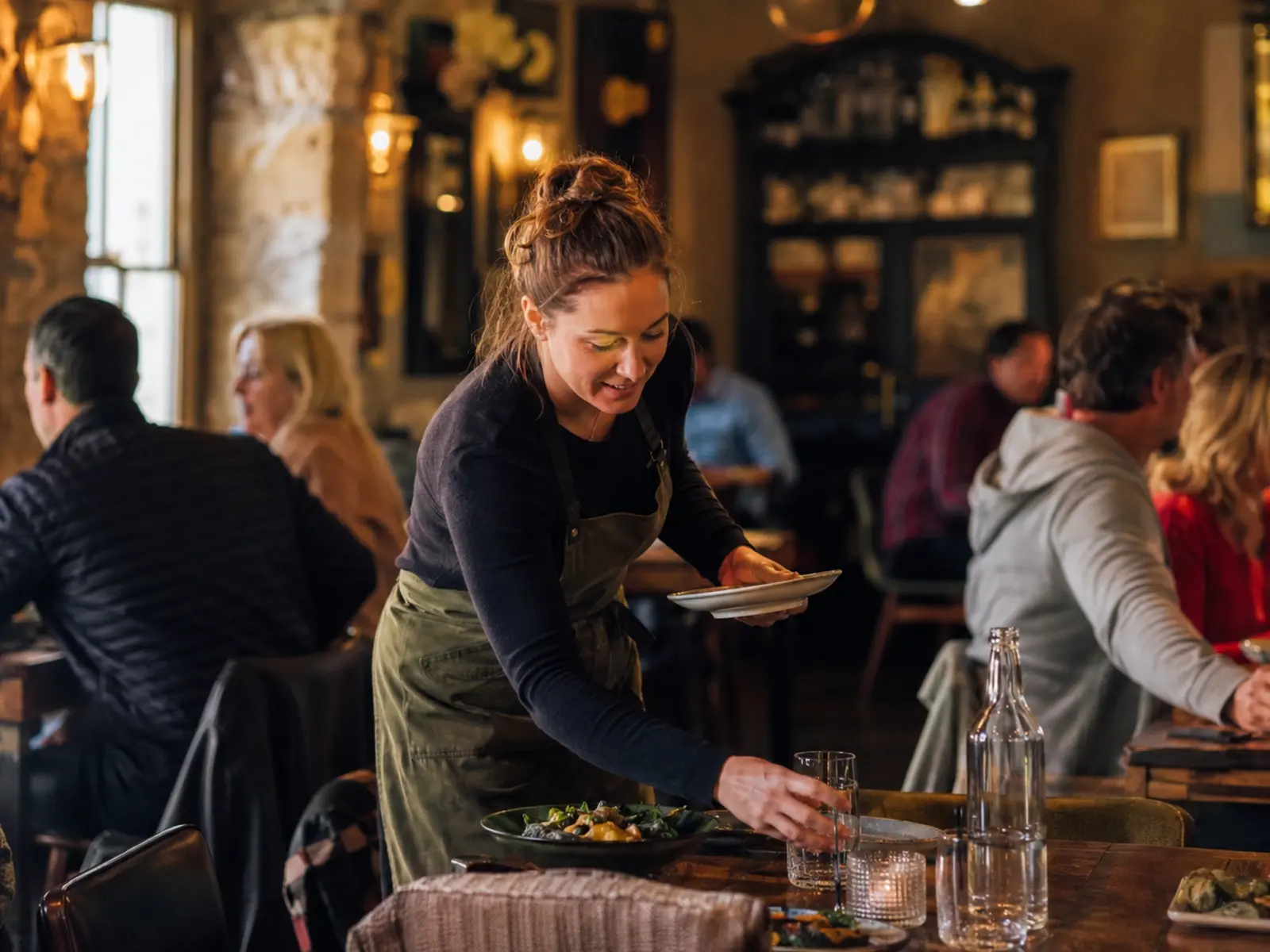 An Irish restaurant at service