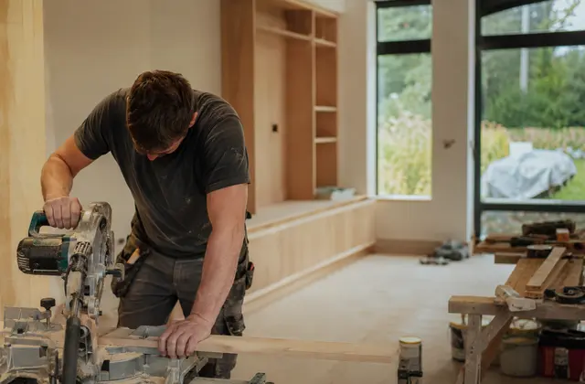 Tradesperson working in a Wicklow home